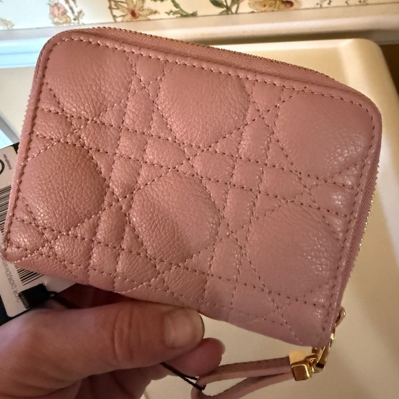 Dior Pink Quilted Caro Wallet - Picture 9 of 12